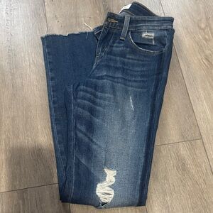 Flying Monkey Women's Straight Leg Jeans - Dark Blue